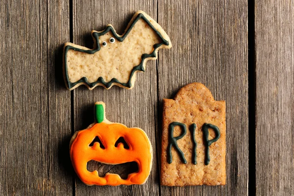 Halloween zelfgemaakte ontbijtkoek cookies — Stockfoto