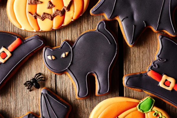 Halloween selbst gebackene Lebkuchen — Stockfoto