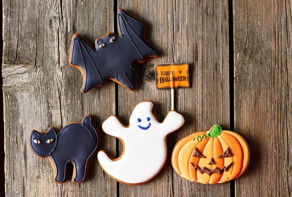 Halloween domácí perník cookies — Stock fotografie