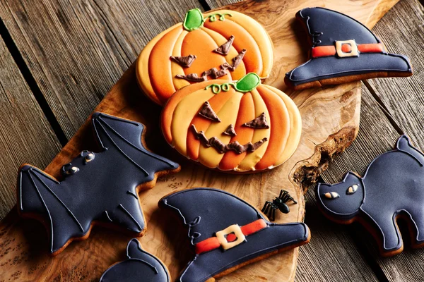 Halloween domácí perník cookies — Stock fotografie