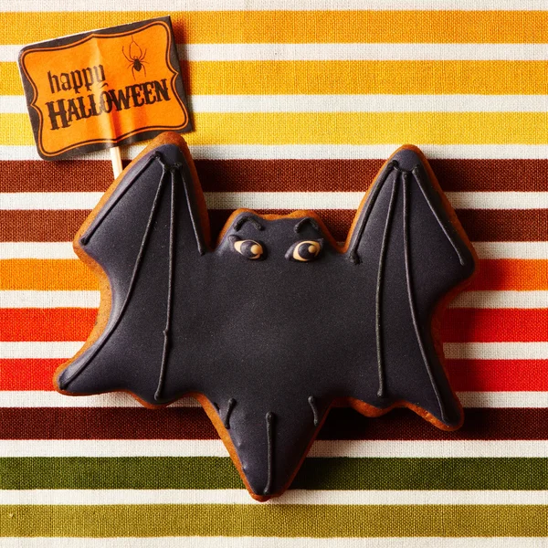 Halloween homemade gingerbread cookie — Stock Photo, Image