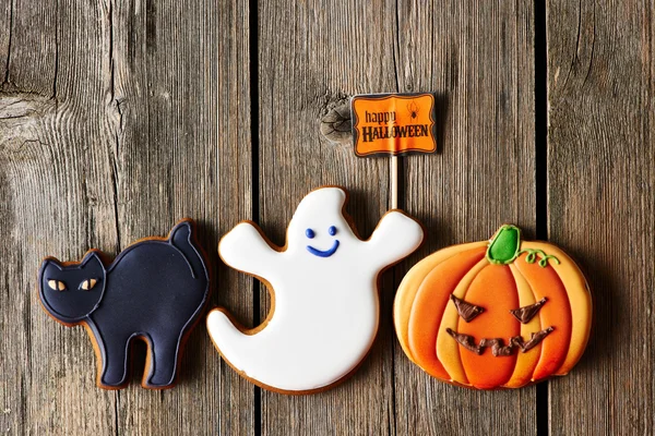 Halloween hembakade pepparkakor — Stockfoto