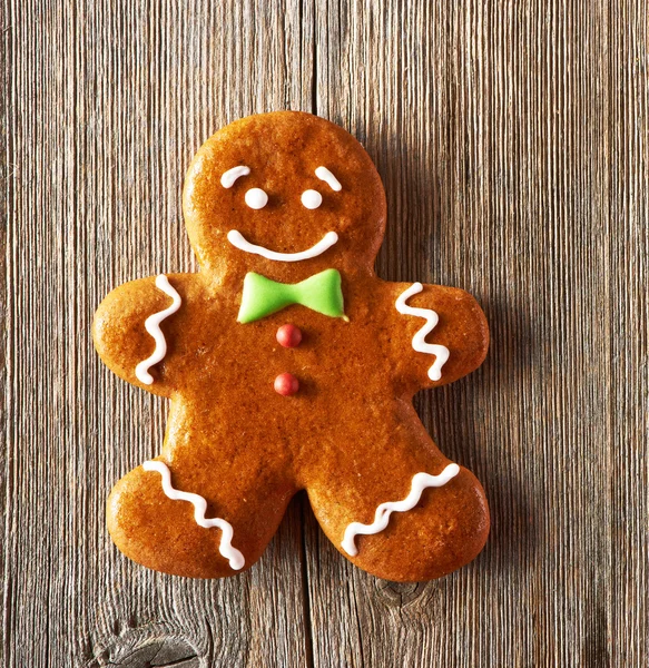 Χριστούγεννα σπιτικό μελόψωμο άνθρωπος μπισκότο — Φωτογραφία Αρχείου