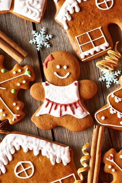 Galletas de jengibre caseras de Navidad — Foto de Stock