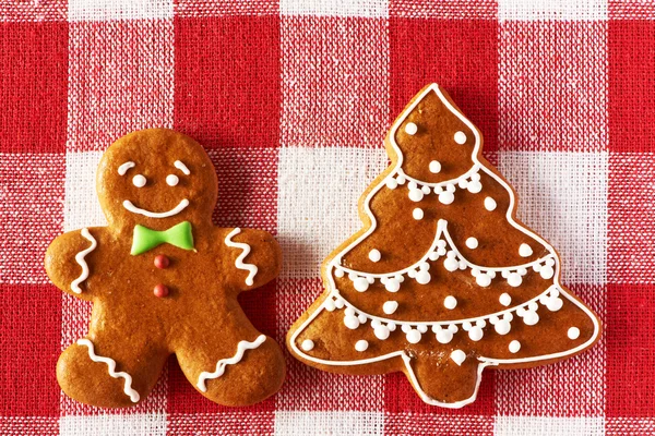 Christmas homemade gingerbread man cookie — Stock Photo, Image