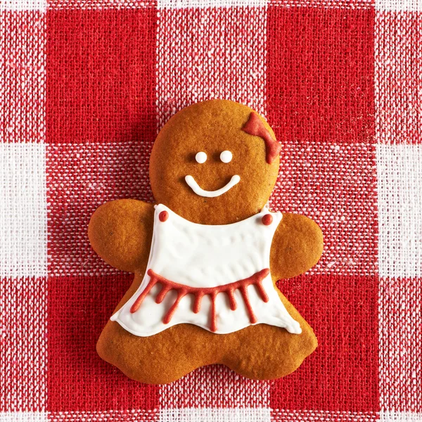 Jul hembakade pepparkakor flicka cookie — Stockfoto