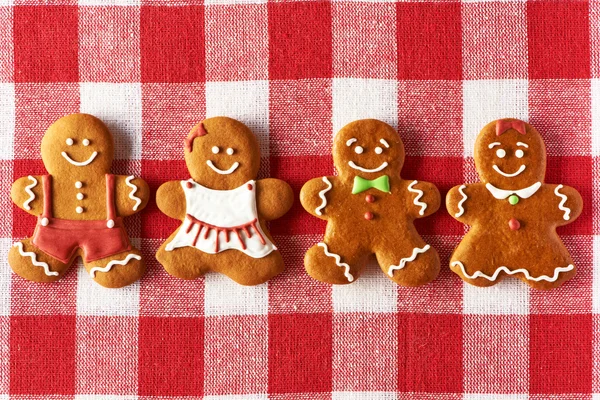 Galletas de Navidad de jengibre parejas — Foto de Stock