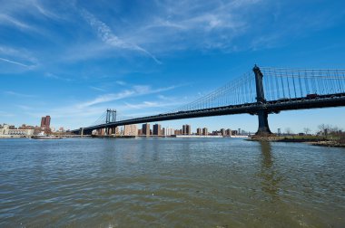 Manhattan Köprüsü ve skyline Brooklyn'li görüntüleyin