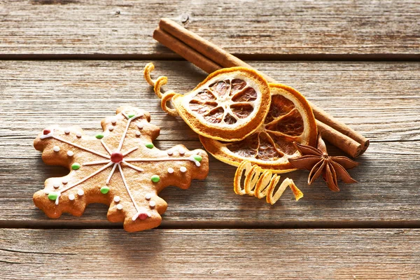 Christmas homemade gingerbread cookies — Stock Photo, Image