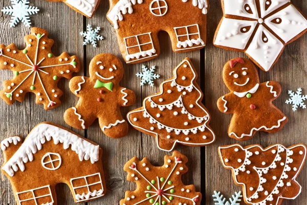 Galletas de jengibre caseras de Navidad — Foto de Stock