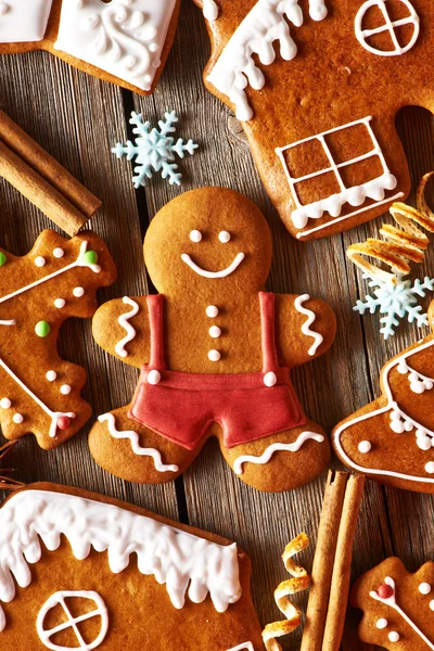 Galletas de jengibre caseras de Navidad — Foto de Stock