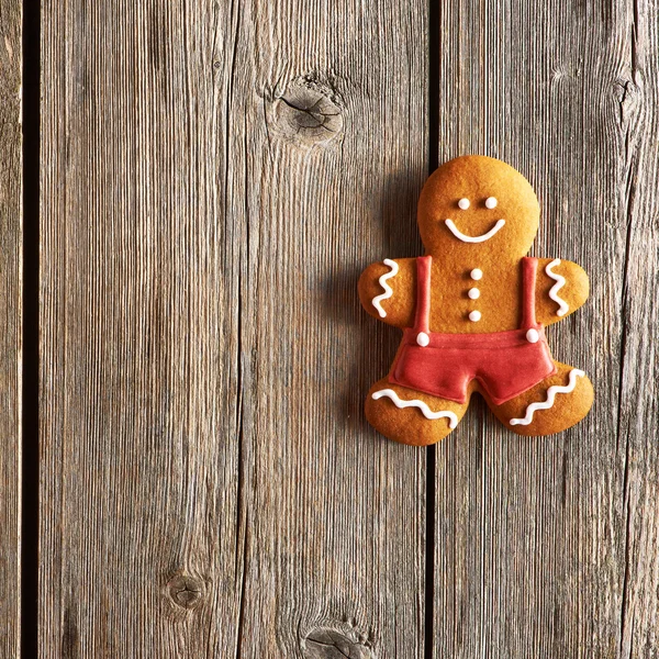 Christmas homemade gingerbread man cookie — Stock Photo, Image