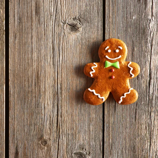 Kerstmis zelfgemaakte-peperkoek man cookie — Stockfoto