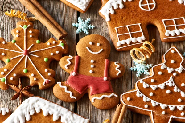 Natale fatti in casa biscotti di pan di zenzero — Foto Stock