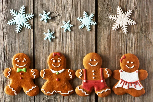 Galletas de Navidad de jengibre parejas — Foto de Stock