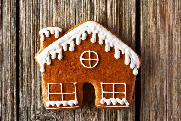 Jul hembakade pepparkakor hus cookie — Stockfoto