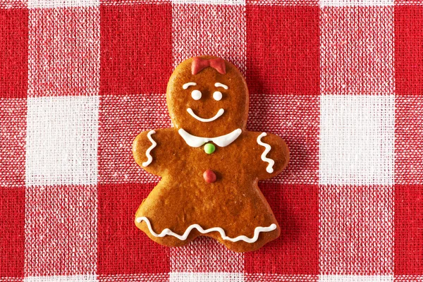 Vánoční dívka cookie — Stock fotografie
