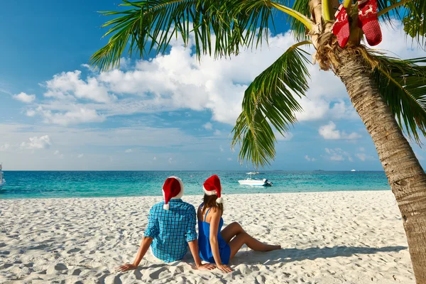 Couple in blue clothes — Stock Photo, Image