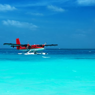 Twin otter deniz uçağını Maldivler