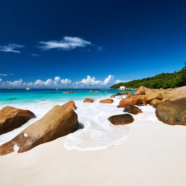 Nádherná pláž na Seychely — Stock fotografie