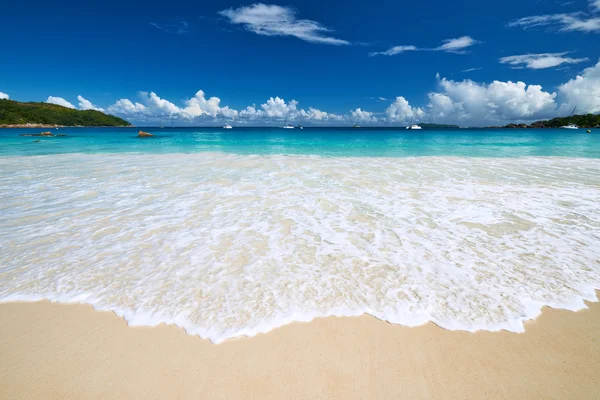 Bella spiaggia alle Seychelles — Foto Stock