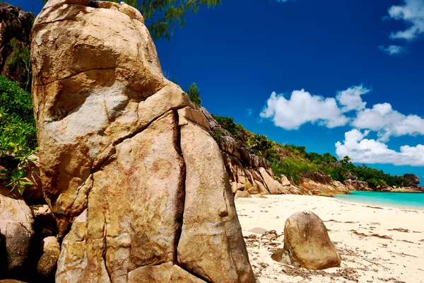 Schöner Strand auf den Seychellen — Stockfoto