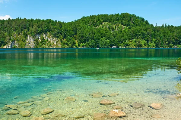 Nad jeziorem Alpsee w hohenschwangau — Zdjęcie stockowe