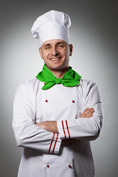 Male chef with crossed arms — Stock Photo, Image