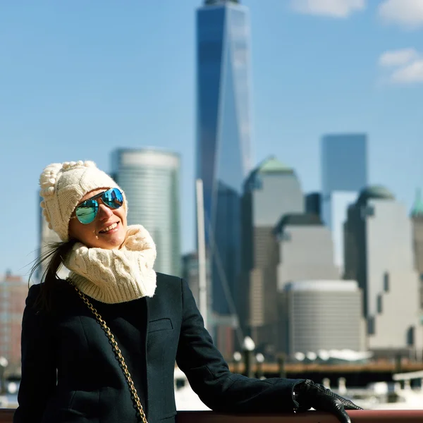 Femme à New York — Photo
