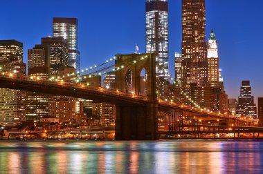 Geceleyin Brooklyn Köprüsü