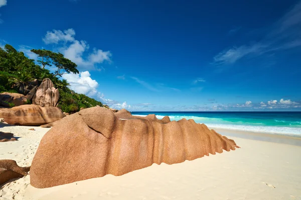 Schöner Strand auf den Seychellen — Stockfoto