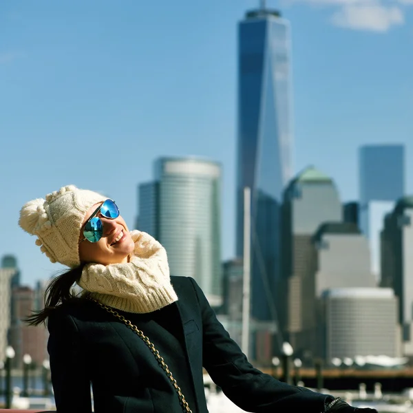 Женщина в Нью-Йорке — стоковое фото