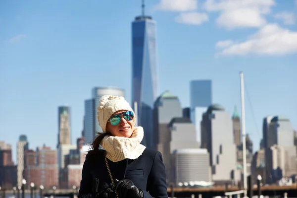 Femme à New York — Photo