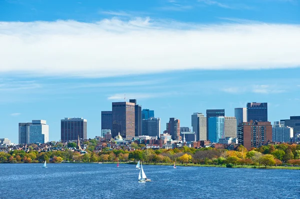 Boston en Charles river — Stockfoto