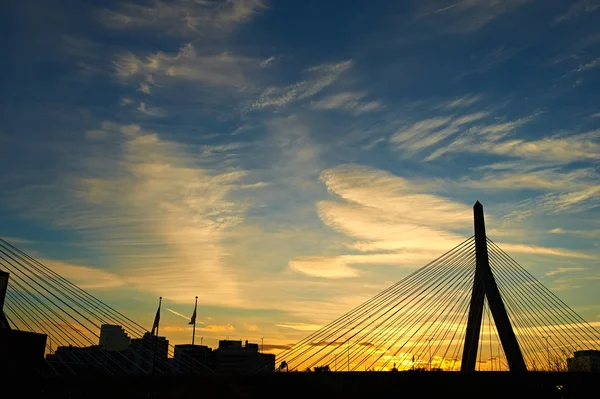 Zakim 벙커 힐 기념탑 교량 — 스톡 사진