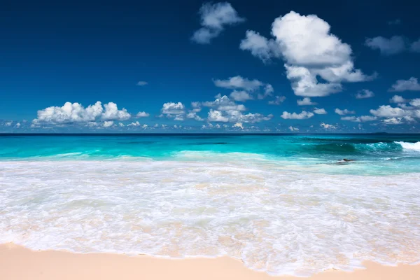 Vacker strand på Seychellerna — Stockfoto