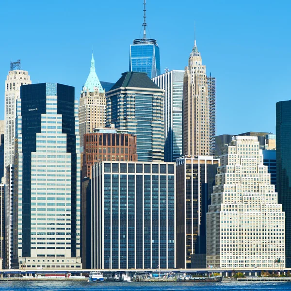 Lower Manhattan skyline — Stock Photo, Image