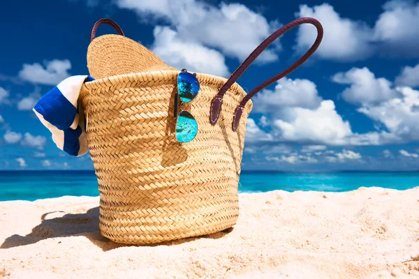 Plaża z torba na Seszele — Zdjęcie stockowe