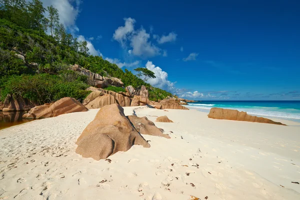 Praia bonita em Seychelles — Fotografia de Stock