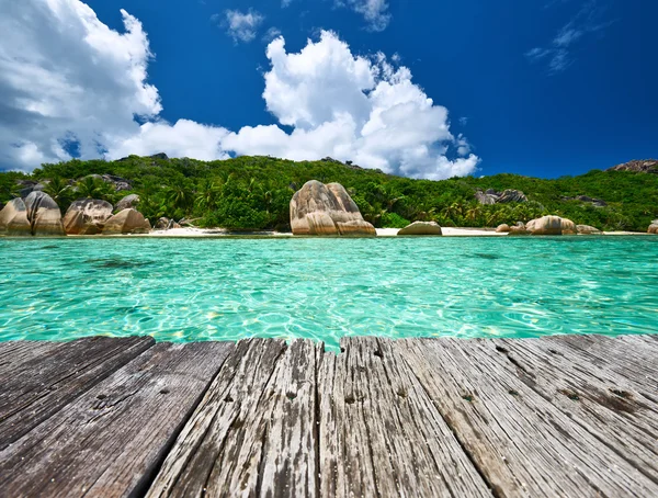 Praia bonita em Seychelles — Fotografia de Stock