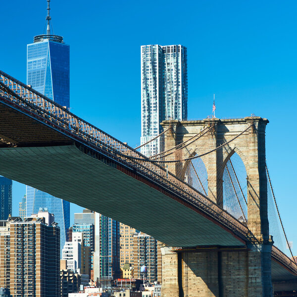 NEW YORK CITY - APRIL 04, 2014: Manhattan skyline over Hudson River viewed from New Jersey at April 4 th, 2014 in Manhattan, New York City, America