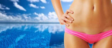 kadına tropikal Yüzme Havuzu