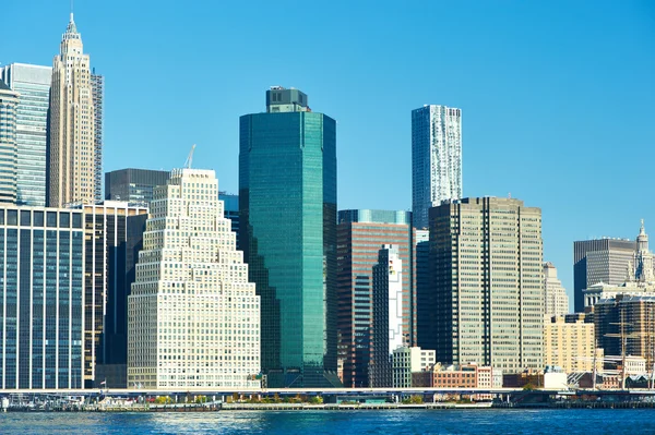 Manhattan Skyline sobre el río Hudson — Foto de Stock