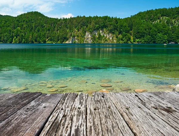 Alpsee lake på hohenschwangau — Stockfoto