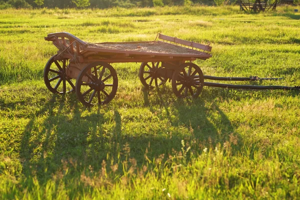 Ländliche Landschaft mit Karren — Stockfoto