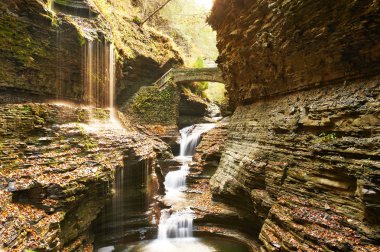 Watkins Glen Devlet Park şelale mağara