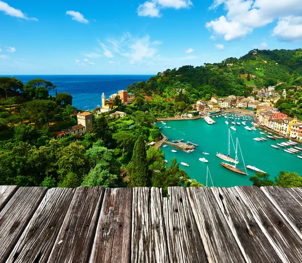 Portofino village on coast — Stock Photo, Image