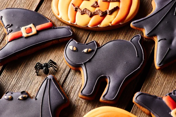 Halloween selbst gebackene Lebkuchen — Stockfoto