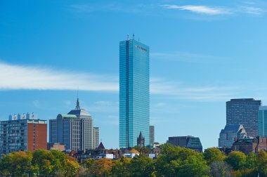Boston görünümü Harvard Köprüsü'nden