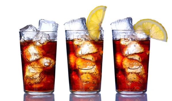 Glasses with cola collection — Stock Photo, Image